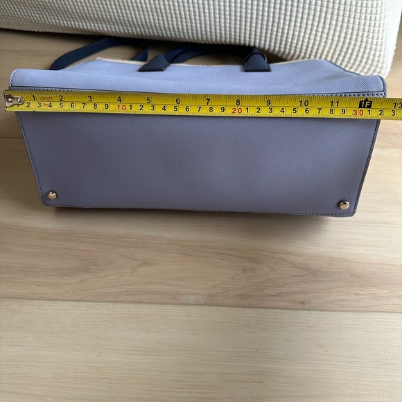 Kate Spade Cameron Satchel Crossbody Purple Blue Cream - Picture 9 of 14